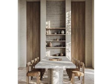 Salle à manger, 
Des matériaux naturels & durables 🌿

Inspiration✨

#decorationinterieur #decoration #home #homedecor #homedesign #homesweethome...