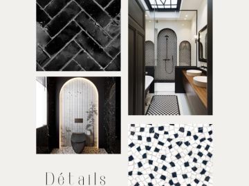 M O O D  B O A R D 

Salle de Bain à mi-chemin entre authenticité et modernité avec un mélange de Noir, Blanc & Bois, tout est dans le détail pour une...