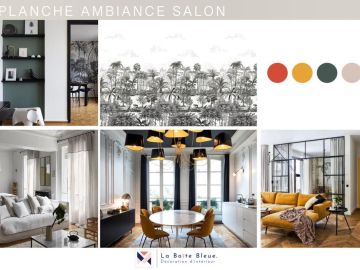 PLANCHE D’AMBIANCE…

Pour la rénovation d’un salon séjour, ici le but est de vous faire une première proposition de couleurs, de matières & de mobilier. On...
