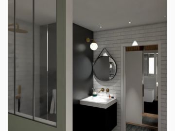 SUITE PARENTALE

Dans cet appartement le but était de créer une suite parentale, 
Avec un espace couchage, une salle de bain & un dressing. 
Une verrière...